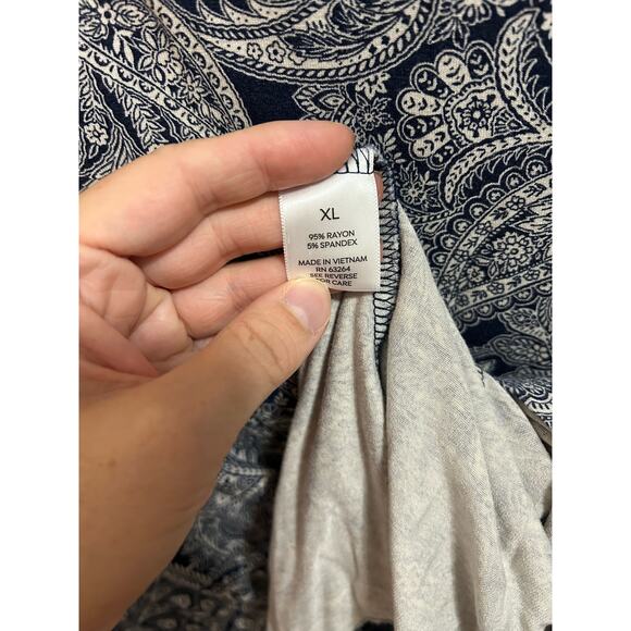 Westport Blue Paisley Shirt - Women’s XL - Picture 3 of 4